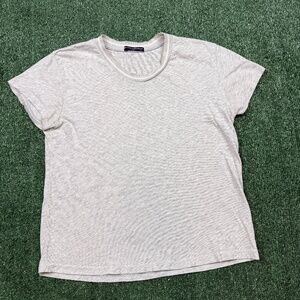 Brandy Melville T Shirt Women's Size M Gray Short Sleeve Stretch Baby Doll Tee